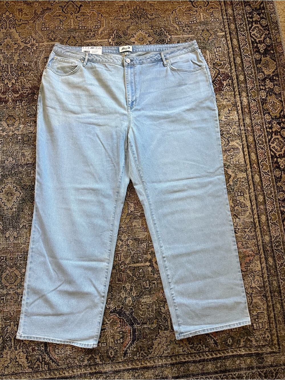 Seven7 Light Blue Straight Leg Women's Jeans
